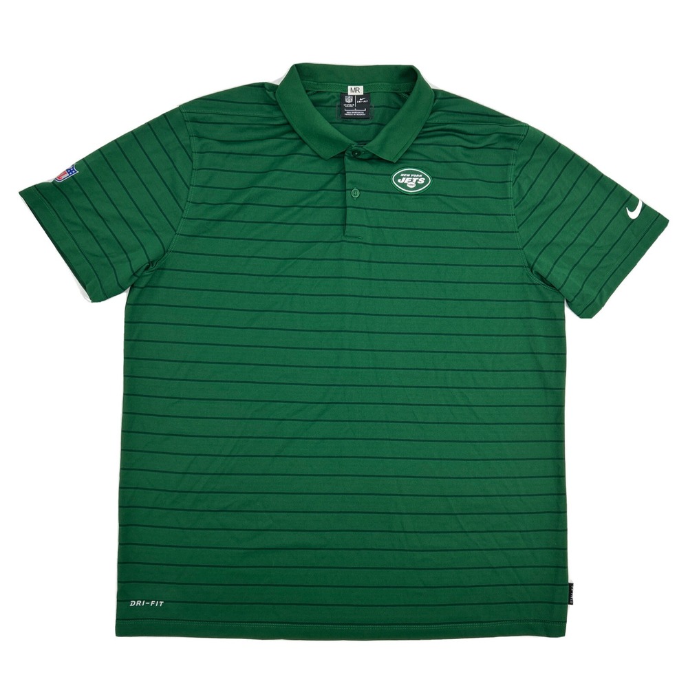 New York Jets Shirt Men's L Green Nike Dri-Fit Polo Team Issue‎ Mike Rutenberg